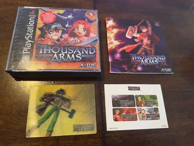 Thousand Arms Sony PlayStation 1 PS1 CIB complete video game, holo, reg, sticker - Image 1 of 4