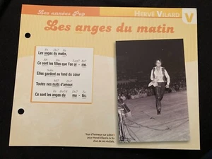 CARTE FICHE PLAISIR DE CHANTER HERVE VILARD LES ANGES DU MATIN - Picture 1 of 1