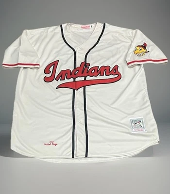 Satchel Paige Cleveland Indians Jersey Men’s XL NWT Retro 1948 Home Cream  - Image 1 of 4