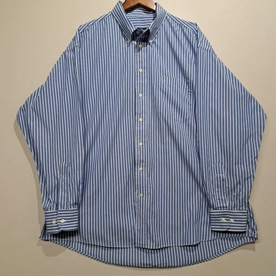 Gitman Bros. Brothers Dress Shirt Mens XXL Blue Striped Button Down Made in USA - Image 1 of 4
