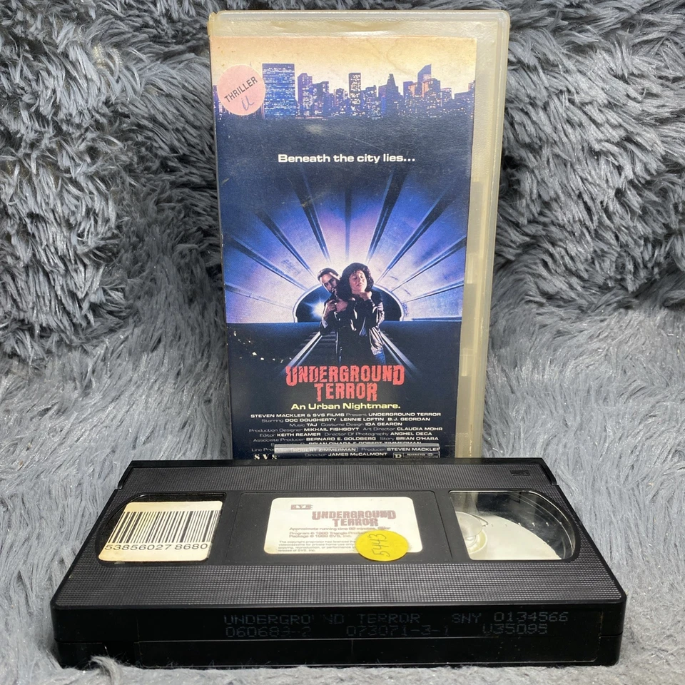 Underground Terror: An Urban Nightmare VHS Tape 1988 James McCalmont Rental Box - Image 1 of 4
