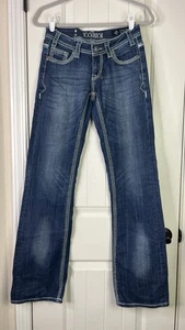 Rock & Roll Y2K Cowgirl Riding Jeans Women 26X36 Low Rise Bootcut Western Denim - Picture 1 of 18