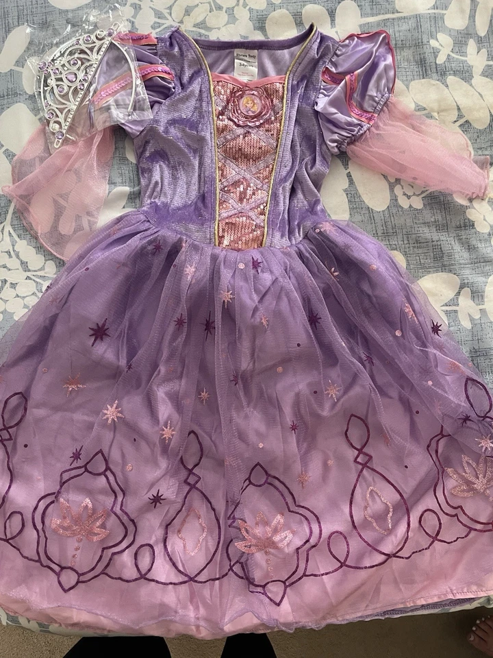 Disney Rapunzel Costume Gown Dress Princess Tangled, Size S (4) - Image 1 of 2