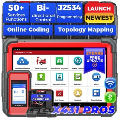 2025 LAUNCH X431 Pro 5 Elite Lecteurs code Système Complète Programme J2534 TPMS - Image 1 of 4