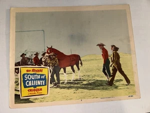 Vintage Lobby Card South Of Caliente Roy Rogers Trigger 11"x14" 1951 5 Republic - Picture 1 of 2