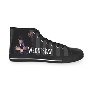 Men High Top Sneakers Shoes Nevermore Dark Academia Black gothic fan art coffin - Picture 1 of 17