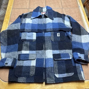 Vintage Regent Jacket/Shirt/Shacket Men Sz Medium Wool Red Plaid Canada Mackinaw - Picture 1 of 8
