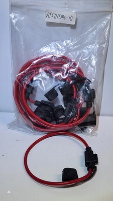 New - Install Bay 12V ATM Fuse Holder with cover, ATFH16MC-10, Lot of 10, red - Image 1 of 3