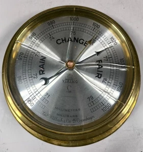 Viking Barometer - Used, Working, Vintage Weather Instrument, Broken Glass - Picture 1 of 8