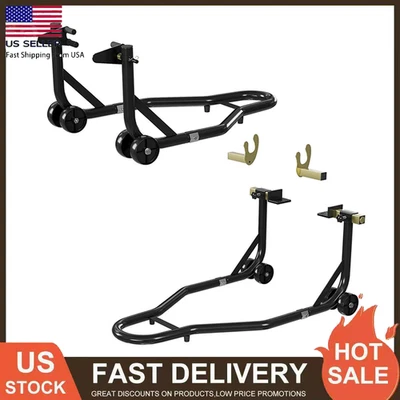850 LBS Sport Bike Motorcycle Stand Front&Rear Wheel Lift Swingarm Paddock Stand Foto 1 de 4