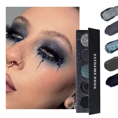 5 Color Extreme Darkness Eye Shadow Plate Powder Durable Waterproof Eye Shadow - Image 1 of 4