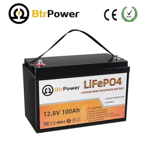 Solar Batteries 12V 100Ah lithium LiFePO4 battery for Deep Cycle System 100A BMS - Picture 1 of 11