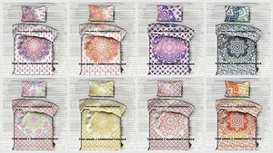 Indisches Mandala Bettbezug Bettdecke Bohemian Zwilling Mit 1 Stück Kissen - Bild 1 von 17