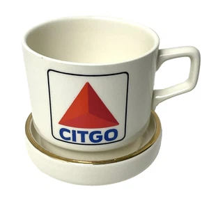 Vintage Citgo Cities Service Mug & Coaster Lid Oil & Gas Petroleum *READ* - Picture 1 of 17