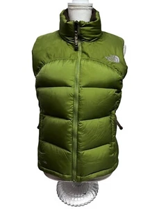 The North Face Green Zip Up 700 Fill Goose Down Womens Puffer Vest Jacket S/P - Picture 1 of 16