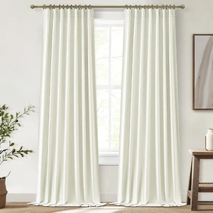 102 Inch Long 100% Blackout Window Curtains, Thermal Insulated Summer Curtains f - Picture 1 of 8