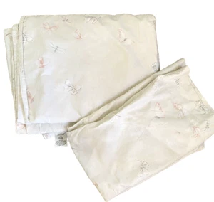 Pottery Barn Kids Monique Lhuillier Ethereal Butterfly twin flat sheet pillow PB - Picture 1 of 8