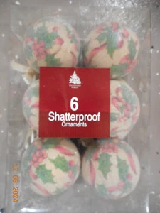 6 Pack Christmas Faceted Non-breakable Multi-Colored Hanging Ornaments 2 3/4" - Picture 1 of 2