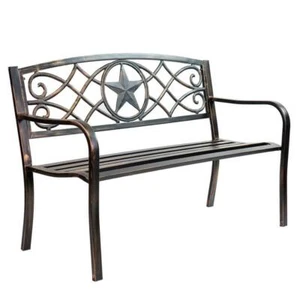 Patio Premier Outdoor Bench 48"Wx34.5"H Commercial 500 lb. Capacity in Bronze - Picture 1 of 5