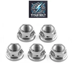 5 Yamaha YZF R1 YZF R1M 2015-2023 Titanium Rear Sprocket Nut  Race Safety Nuts - Picture 1 of 7