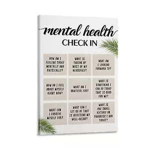 Therapy Office Mental Health Canvas Poster Framed Wall Art Living Room Decor - Picture 1 of 13