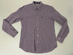 Burberry Brit Burgunderrot Blau Gestreift Herren Hemd mit Knopfleiste Herren Gr. M - Bild 1 von 10