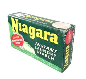 Vintage Niagara Instant Wäschestärke grün gelb Box 60er 70er Jahre ungeöffnet - Bild 1 von 8