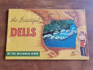 Beautiful Dells Wisconsin River VINTAGE 1956 Photo Lithograph Travel Booklet - Picture 1 of 10