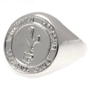 Tottenham Hotspur FC Silver Plated Crest Ring Small - Brand New Official Merchan - Picture 1 of 2