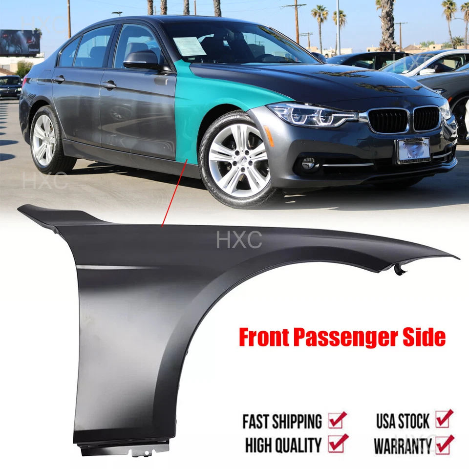 Fender Front Right Side For BMW 328i 320i 2012-2018 Passenger Side Primed Steel Foto 1 de 4