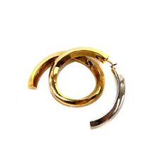 Acne Studios silver gold earrings on one ear /AN10 Used