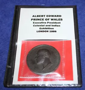 1886 Great Britain Medal Prince Albert - Colonial & Indian Exhibition – London - Foto 1 di 2
