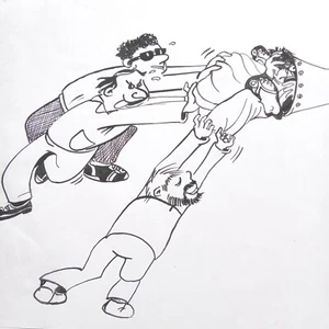 NEOLIBERALISM INK Original Signed Pablo SANAGUANO Ecuadorian Artist - Picture 1 of 7
