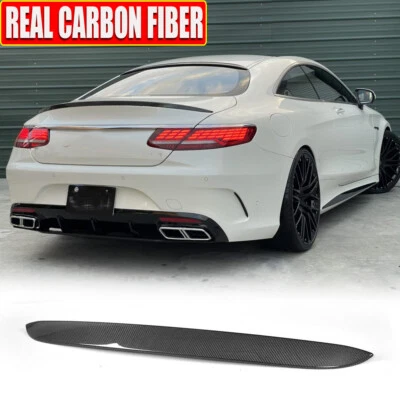 Compatível com Mercedes Benz C217 S550 S63 S65 CARBONO REAL teto traseiro spoiler asa lábio - Imagem 1 de 4