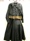 Edwardain  Era Victorian 2 Piece Ladies Black Suit Jacket And Skirt