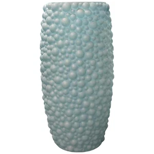 Beehive Aqua Blue Plastic Bubble Lamp Shade Only Atomic 2 Open Ends MCM Vtg - Picture 1 of 24