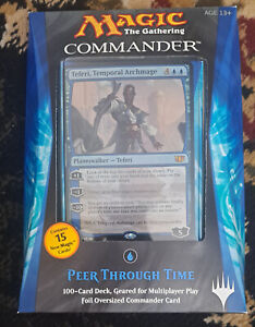 Sealed Peer Through Time MTG Commander 2014 deck C14 Cyclonic Rift Teferi Magic