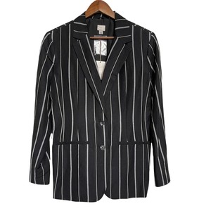 Blazer De Rayas Verticales Negro | Rosegal.com Spain