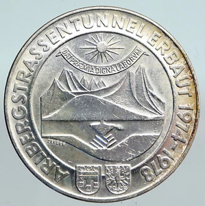 1978 AUSTRIA Arlburg RAILROAD TUNNEL Opening OLD Silver 100 Shilling Coin i90104 - Picture 1 of 3