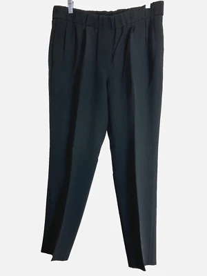 $$$$ US 10 Brunello Cucinelli Dark Gray Wool Taper Leg Pockets Pants Stretch - Image 1 of 2