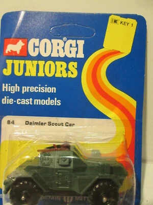CORGI JUNIOR  IN BLISTER   ART.  84  DAIMLER SCOUT CAR - Immagine 1 di 4