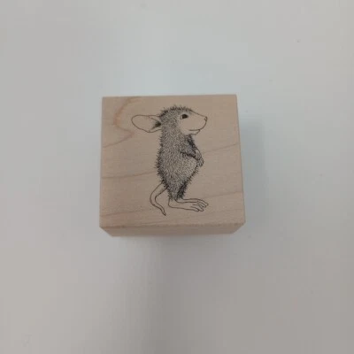 House Mouse Designs 1999 B 430 Amanda Stampa Rosa Wood Mounted Rubber Stamp - Image 1 of 4
