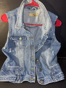 Hybrid & Company Women’s Denim Vest Sz XL - Picture 1 of 5
