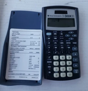 Texas Instruments TI-30XIIS Calculator with Lid Blue School University TESTED - Picture 1 of 3
