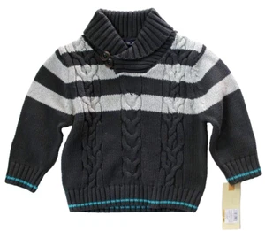 Suéter Cherokee Manga Larga Parche Codo Capucha Cuello Tejido Talla 18M Gris - Imagen 1 de 5