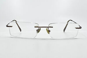 Ray-Ban Mens Eyeglasses RB 8647 1020 Titanium Brown Rimless Frame 52-17-140 7499