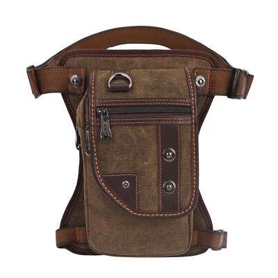 Bolso multiusos de lona para hombre para piernas caídas paquete de cintura de viaje motocicleta senderismo bolsa Foto 1 de 4