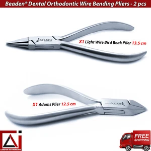 Dental Light Wire Bird Beak & Adams Forming Wire Bending Orthodontic Pliers 2pcs - Picture 1 of 5