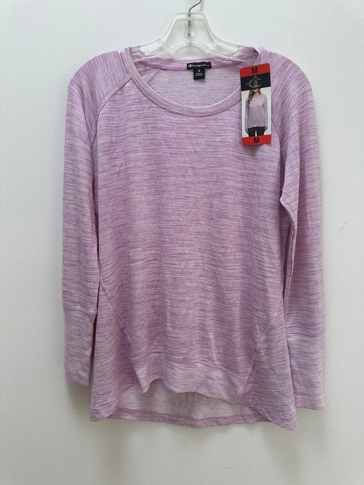 Camisa feminina Champion Elite manga longa tamanho M. Roxo/branco - Imagem 1 de 4