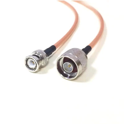 20inch N type male plug to BNC male RF pigtail cable RG142 50cm NEW high quality - Image 1 of 4